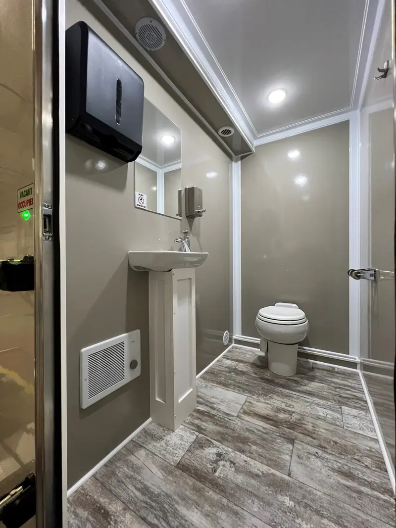 Front room of the 4 Person Station restroom trailer