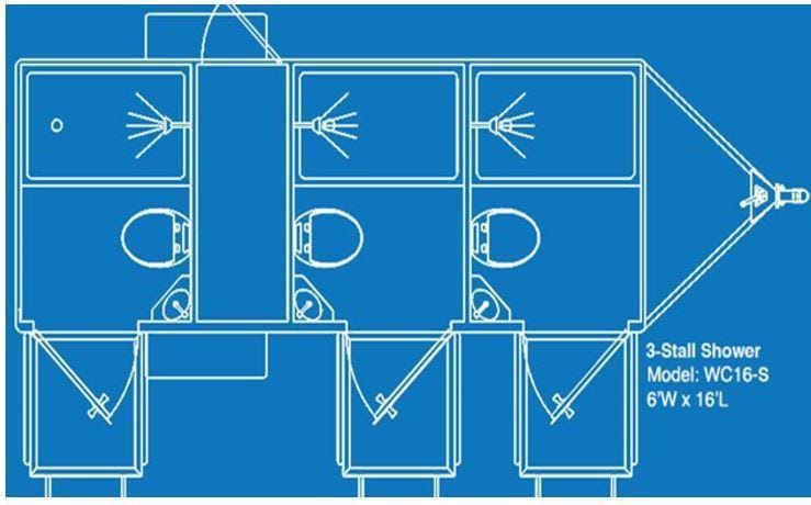 3 private room shower restroom and laundry trailer - Image 4